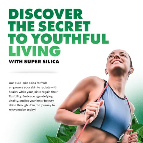 Suplemento de Silício Líquido Super Silica da Positive Power Nutritionals (120ml) – Mineral de Silício – Suplemento Líquido de Silício com Estimulante de Colágeno