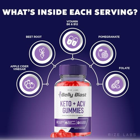 rize labs - (3 Pacotes) Gomas Belly Blast Keto, Oficial Belly Blast, Gomas de Perda de Peso Belly Blaster, Belly Blast Keto, Avaliações das Gomas Belly Blast Keto ACV, Belly Blast Keto ACV Gummies