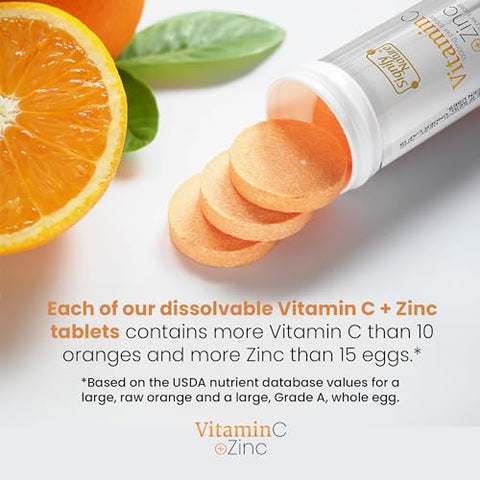 Vitamina C 1000mg Efervescente – Suporte Imunológico Potente com Zinco – Sem Açúcar - SIGNIFY NATURE