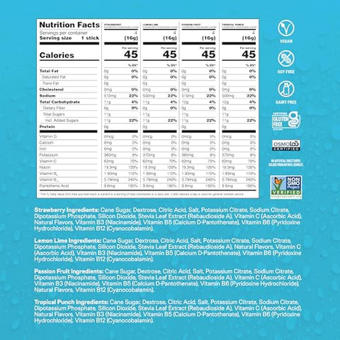 Hydration Multiplier – Pack Sortido – Limão Limão, Maracujá, Morango, Tropical Punch | Mistura em Pó de Bebida com Eletrólitos | 1 Pack (16 Porções) - Liquid I.V.