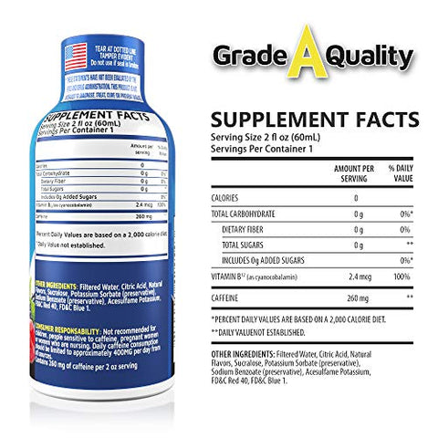 Shots Sabor de Frutas Vermelhas, Até 7 Horas de Energia, 57 ml, 48 Unidades - Vitamin Energy