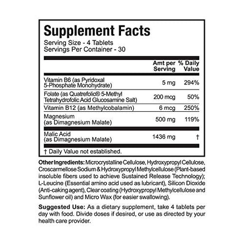 Suplemento de Magnésio Jigsaw Health MAG SRT com Vitamina B6 e Folate