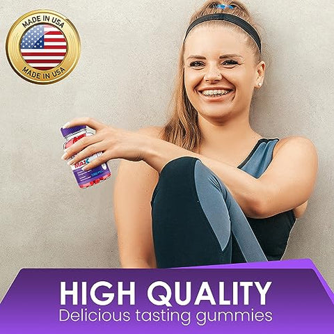 Nutrocell - Biolife Keto Gummies ACV Maax com Suco de Romã, Beterraba e B12 60 Gummys Max Strength Bio Lyfe (FBA 1 Pack)