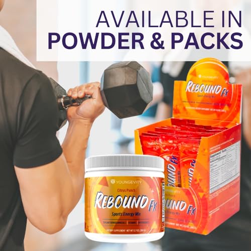 Rebound FX Pouches Citrus Punch – 30 CT Box | Energético em Pó – 30 Sachês | Marca Youngevity - Youngevity
