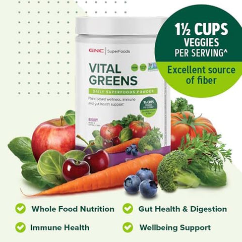 Superfoods Vital Greens – Berry | 30 oz (900 ml) | Superalimentos Essenciais | GNC - GNC