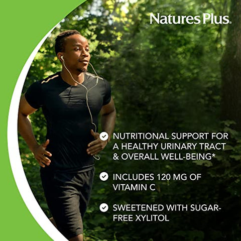 Natures Plus - Nature’s Plus – Ultra Mastigável-Cranberry com Vitamina C, 200 mg, 90 comprimidos mastigáveis