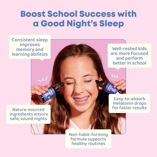 JoySpring - SleepBerry Melatonina Líquida para Crianças – Auxílio Natural para o Sono com Sabugueiro e Vitamina D – Fortalece o Sistema Imunológico Durante o Sono (30 ml)