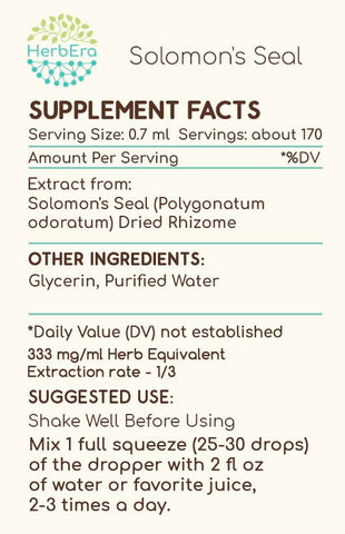 HerbEra - Solomon’s Seal B120 Extrato Herbal Sem Álcool (2 unid.) – Tintura Concentrada de Raiz Seca de Solomon’s Seal (Polygonatum odoratum) – Gotas Líquidas Naturais (2×120 ml)
