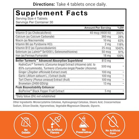 Force Factor - FORCE FACTOR – Suplemento de Suporte Articular Melhor Cúrcuma 3-Pack com HydroCurc Turmeric, Suporte Articular de Força Clínica, 360 Comprimidos, Embalagem Branca