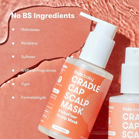 Tratamento para Crosta Láctea Frida Baby, Shampoo para Crosta Láctea, Spray para Couro Cabeludo, Kit para Aliviar o Couro Cabeludo do Bebê, Previne Ressecamento e Descamação