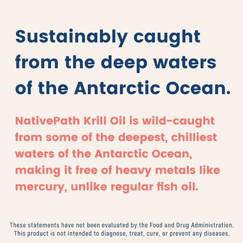 Óleo de Krill Antártico NativePath – Ômega-3 de Krill Selvagem com EPA e DHA – Suprimento de 90 Dias – Suporte para Articulações, Coração, Cérebro e Imunidade – Fórmula Pura, Sem