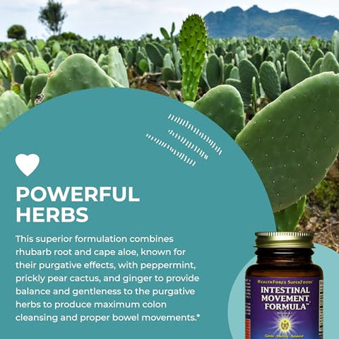 HEALTHFORCE SUPERFOODS - HealthForce SuperFoods Fórmula de Movimento Intestinal – Laxante Natural para Regularidade Intestinal – Suplemento Digestivo 100% Natural para Combater a Prisão de Ventre – Livre de Glúten