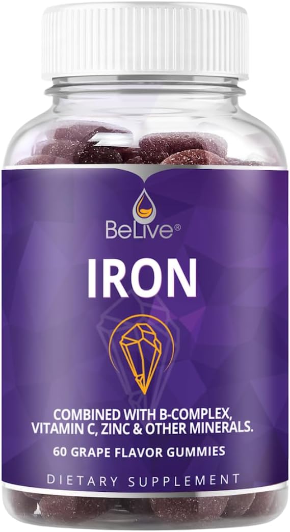 Iron Gummies – Multivitamina com Ferro e Vitaminas | Gomas de Ferro  BeLive - BeLive