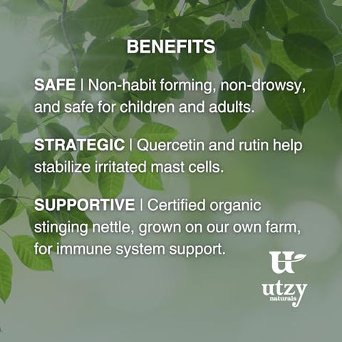 Utzy Naturals - Allurtica | Suplemento Herbal com Quercetina e Urtiga | Suporte sazonal para adultos | Marca Allurtica