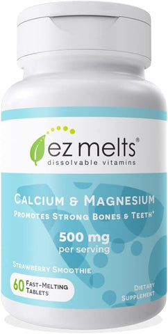 Cálcio Dissolvível – Fórmula de Rápida Absorção | 1000mg – 60 Comprimidos | Saúde Óssea e Dental  EZ Melts - EZ Melts