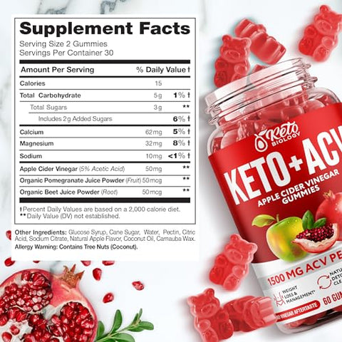 KETO BIOLOGY - Keto ACV Gummies: Perca Peso com Saborosos Gomas de Maçã e Vinagre de Maçã