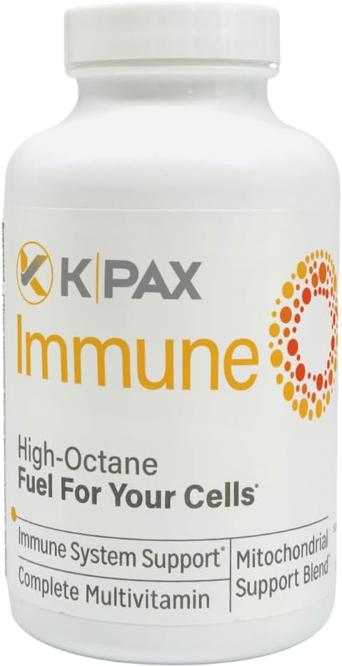 K* PAX - KPAX Immune – Suplemento Energético de Alta Potência para Mitocôndrias – Antioxidante Multivitamínico Completo 120 Comprimidos