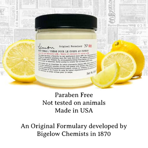 C. O. Bigelow - C.O. Bigelow Creme Corporal de Limão, Hidratante com Manteiga de Karité, Óleo de Kukui, Óleo de Limão e Extratos para Pele Seca, Mãos – 200g
