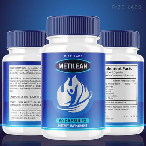 rize labs - Metilean: Suplemento Avançado para Perda de Peso – Fórmula Avançada para Eliminar Gordura Abdominal Persistente – Avaliações de Metilean Pastillas (60 Cápsulas)