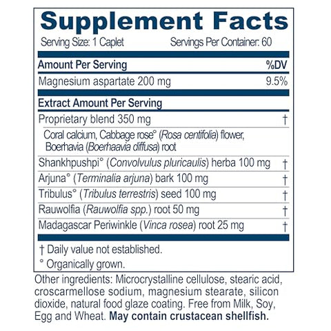 Carditone caplets, 60 Unidades (Pacote com 2) | Comprimidos para Saúde do Coração | Fórmula Natural | 120 Cápsulas - Ayush Herbs