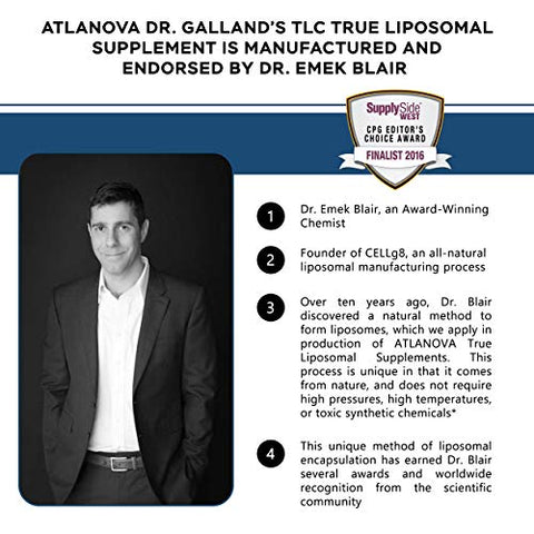 Dr. Galland’s TLC – Suplemento Lipossomal Verdadeiro, Curcumina de Açafrão – Luteolina, Semente de Cominho Preto | 100% Natural e Potente | Marca ATLANOVA - ATLANOVA