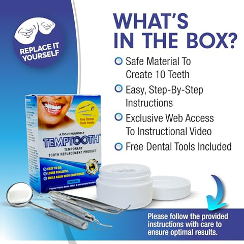 Produto Patenteado de Substituição Temporária de Dente, Confiança do Número 1 em Vendas - Temptooth