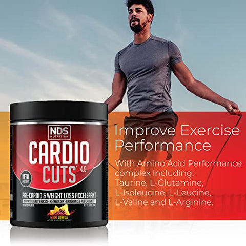 NDS Nutrition - Cardio Cuts 4.0 Miami Sunrise – 8.6 oz (255 ml) | Energia e Desempenho