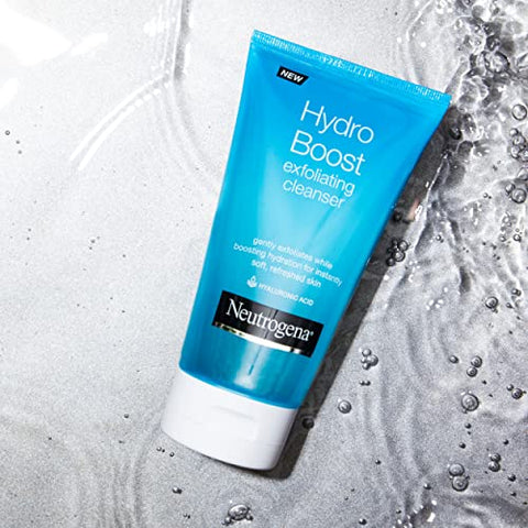 Hydro Boost Sabonete Facial Diário Esfoliante Suave com Ácido Hialurônico, Aumenta a Hidratação da Pele Comprovadamente, Não Comedogênico, Livre de Óleo e Sabão - Neutrogena