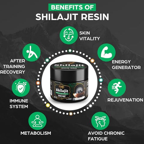 Sennasi - Shilajit Resina 600 MG – Suplemento de Shilajit com Ácido Fulvico | Marca: Shilajit Resina 600 MG