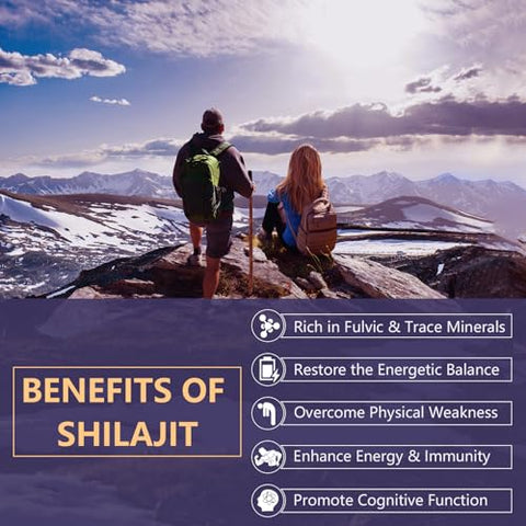 Elikadur - 2000 MG Cápsulas Orgânicas de Shilajit Puro do Himalaia, 100%% Shilajit para Homens – Marca em Primeiro Lugar
