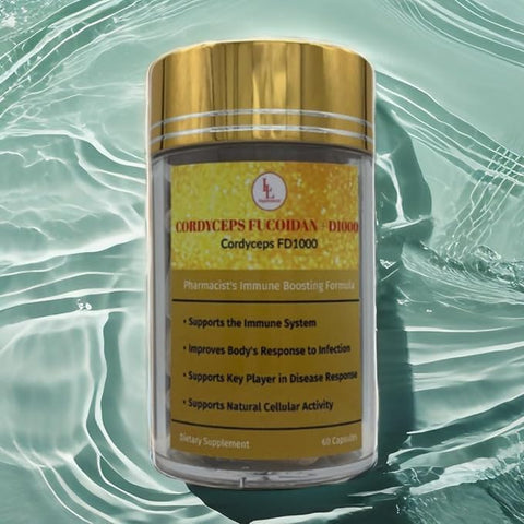 L & L Supplement - Cordyceps FD1000 Fórmula do Farmacêutico – Cordyceps Fucoidan Vitamina D LL – 60 Cápsulas
