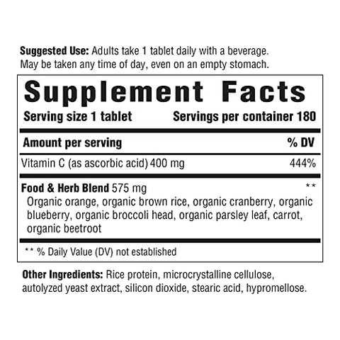Innate Response Formulas - INNATE Response Formulas – Vitamina C-400 mg – Suplemento Antioxidante de Vitamina C – Promove Saúde Imunológica e Celular – Vegano, Kosher e Não-OGM – 180 comprimidos (180 Porções)