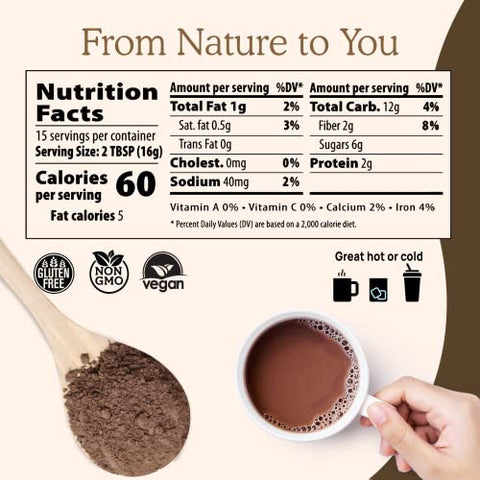 Mix de Chocolate Quente Orgânico com 5 Defensores (Cauda de Peru, Chaga, Maitake, Shiitake) | 100% Natural e Delicioso | 200g - Real Mushrooms
