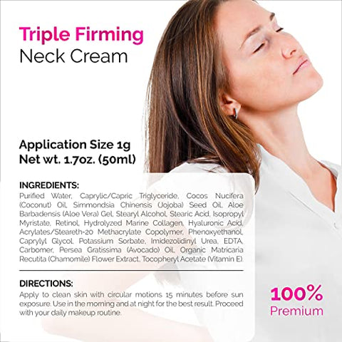 Creme Firmador para Pescoço – Hidratante Facial Natural Anti-Envelhecimento com Retinol Colágeno | 50g - ACTIVSCIENCE