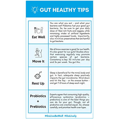 GoLive - GoLIVE PROBIOTIC PREBIOTIC SYNBIOTIC POWDER BLEND, Sem Sabor/Açúcar, para Mulheres e Homens – Fórmula em Pó, Sem Sabor/Açúcar, para Equilíbrio Intestinal – Marca GoLIVE