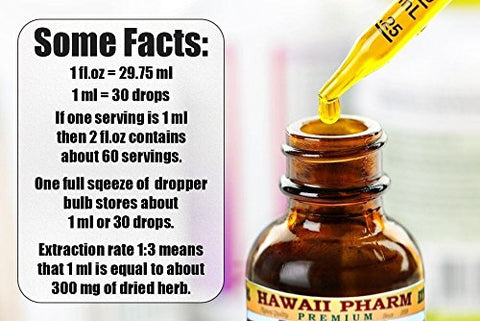 Kigelia Africana Extrato Líquido Sem Álcool, Glicerito de Fruta Seca de Kigelia – Hawaii Pharm 2×4 oz (118 ml)