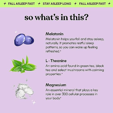 Sleep Gummies 5mg Melatonina, Sabugueiro, Magnésio, L-Teanina, Camomila e Lavanda – Auxílio Noturno para Dormir sem Medicamentos, Vegano, Sem Glúten, Sem Gelatina, Não Transgênico - Lemme