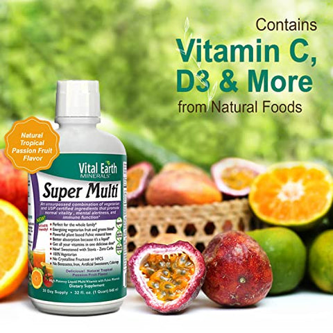 Super Multi 2-Pack – Multivitamínicos Líquidos para Mulheres e Homens | 60ml/g - Vital Earth Minerals