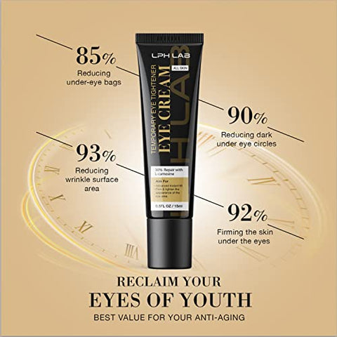 LPH LAB - Creme Temporário para Olhos, Redutor Instantâneo de Bolsas e Olheiras : Eye Tightener