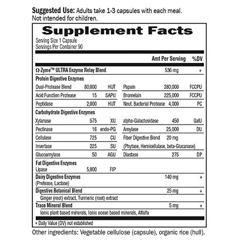 21 Poderosas Enzimas Digestivas com Papaína, Bromelina, Lipase, Gengibre, Cúrcuma para Digestão Completa de Proteínas e Carboidratos – 100% Eficiente - Garden of Life