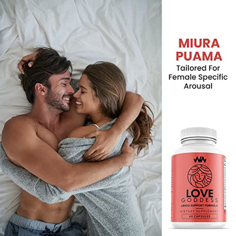 Miura Puama para Aumentar a Libido Feminina | Intensifique a Intimidade, Paixão e Desejo | Love Goddess | Vitamina | Warped Wellness | 100% Natural