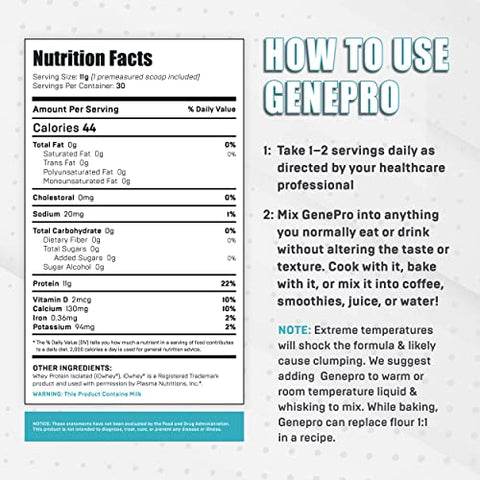 GENEPRO GEN. 3 - Proteína em Pó Sem Sabor – Nova Fórmula – Sem Lactose, Sem Glúten – Marca: [nome da marca]