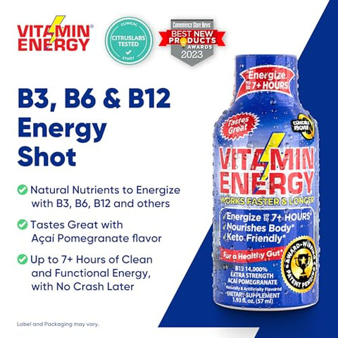 Shots B12 | Energia Natural e Saudável | Marca: Vitamin Energy - Vitamin Energy