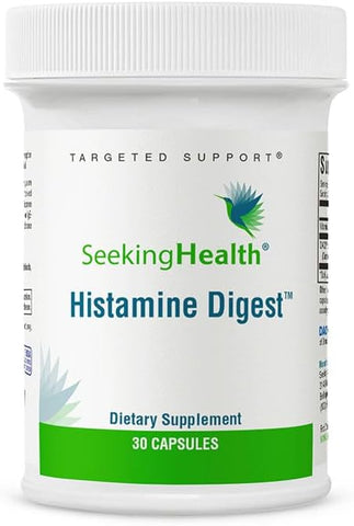 Suplemento DAO para Intolerância à Histamina – Suporte Digestivo com Seeking Health Histamine Digest – Alívio Estomacal – 30 Cápsulas