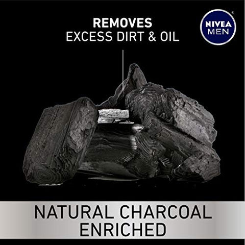 Limpador Facial e Barba DEEP Cleansing com Carvão Natural – 3 Tubos de 100ml cada (3 unidades) - Nivea Men