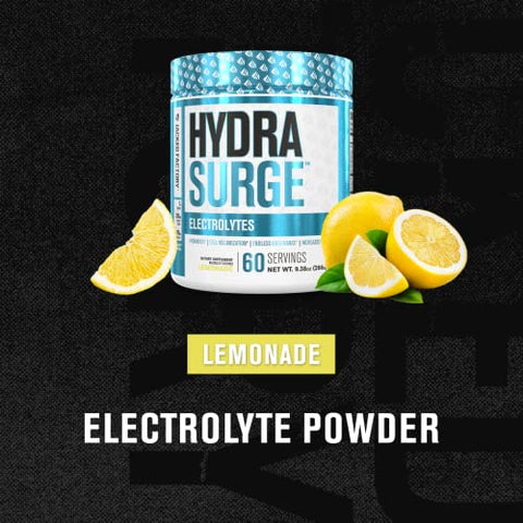 Jacked Factory - HYDRASURGE Pó de Eletrólitos – Suplemento de Hidratação com Minerais Essenciais, Sal do Himalaia, Água de Coco, Mais – Amigo da Dieta Keto, Sem Açúcar