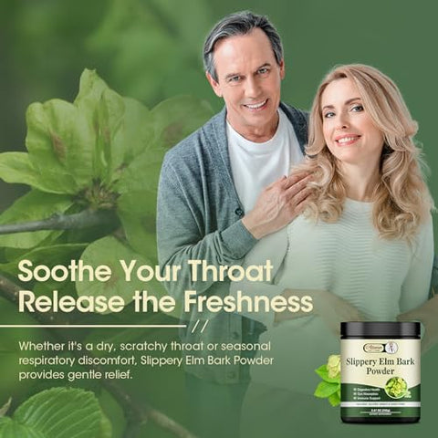 Alliwise - Pó de Casca de Ulmus Rubra 240g, Puro Pó de Ulmus Rubra Natural Suplemento Herbal Suporta a Mucosa Intestinal, Ajuda a Aliviar a Garganta e Tosse, Não-OGM, Sem Glúten