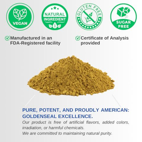 VINATURA - Pó de Raiz de Hydrastis canadensis – 113 Porções, 113g – Feito nos EUA