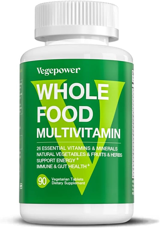VEGEPOWER - Multivitamínico Whole Food para Homens e Mulheres – com 65 Vitaminas, Minerais e Pó Orgânico Natural – Marca em Destaque