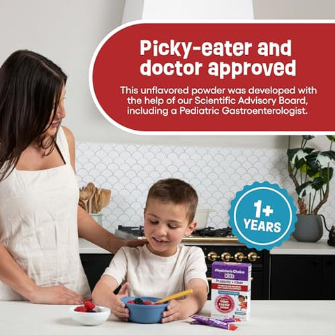Physician's CHOICE - Physician’s Choice Kids Probiotic Prebiotic Fiber Packets – Suporte à Regularidade e Constipação Ocasional (Idade 1+)